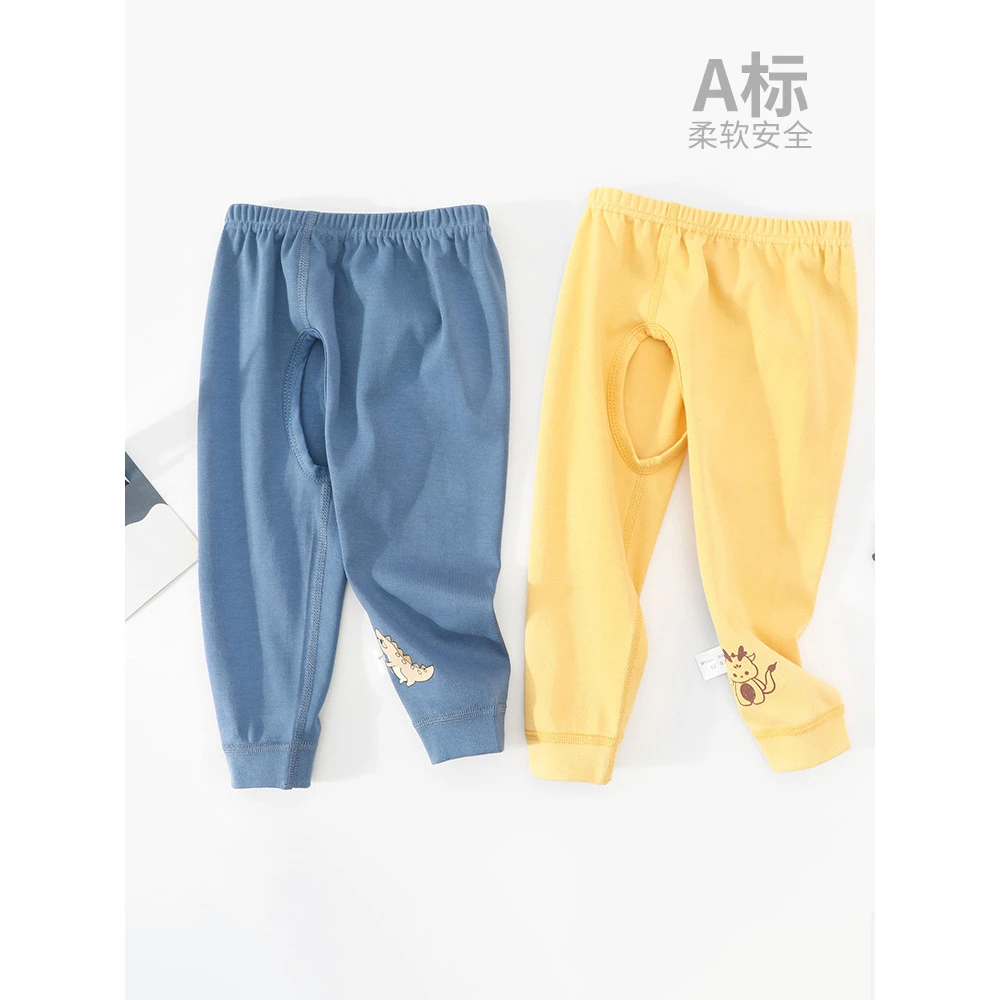 宝宝开裆裤婴儿长裤纯棉春秋款纯棉儿童秋装男女童开档裤叉叉裤