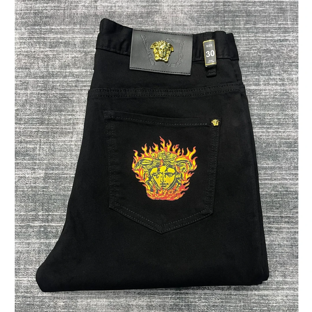 【205】牛仔裤男士款修身小直筒长裤轻奢潮牌高端级感休闲弹力显瘦