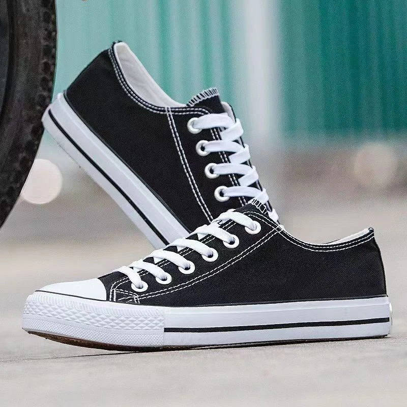 牛筋底黑色帆布鞋男女生韩版百搭学生夏季新款学院风布鞋子板鞋