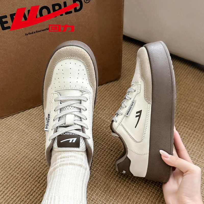 回力女鞋德训鞋2025春季新款休闲板鞋复古小众厚底小白鞋女1546