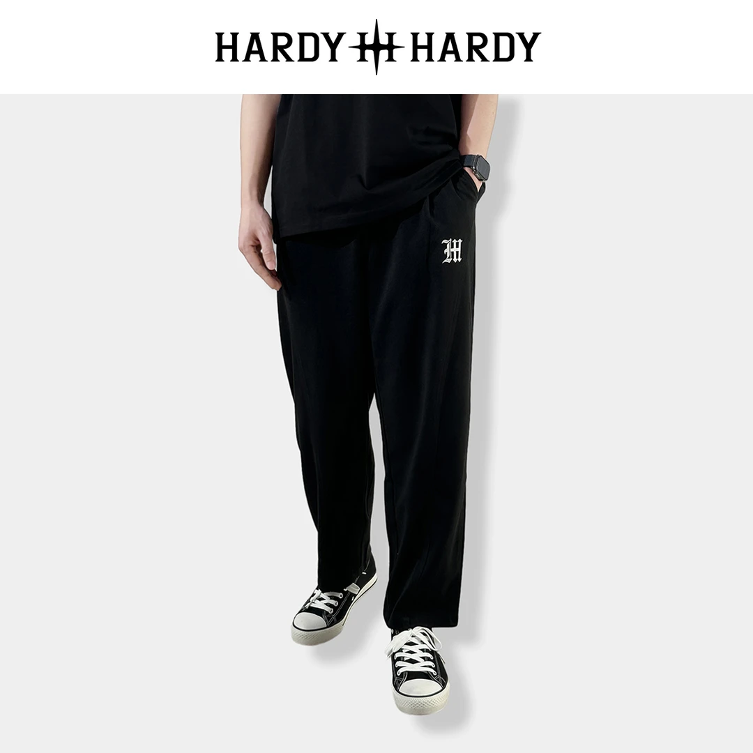 HARDY HARDY新款潮流刺绣字母休闲长裤男女同款百搭长裤子DB