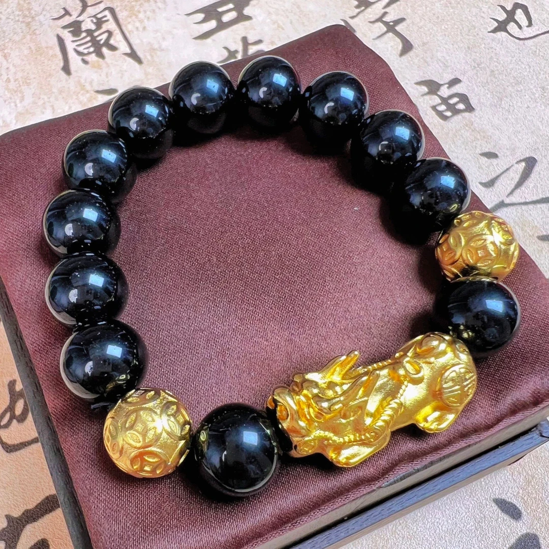 合金手链 定制款男士大貔貅手串14mm时尚轻奢经典款久不掉色礼盒