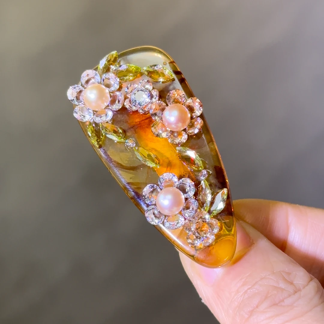 花花原创 水柳珠花 鸭嘴夹