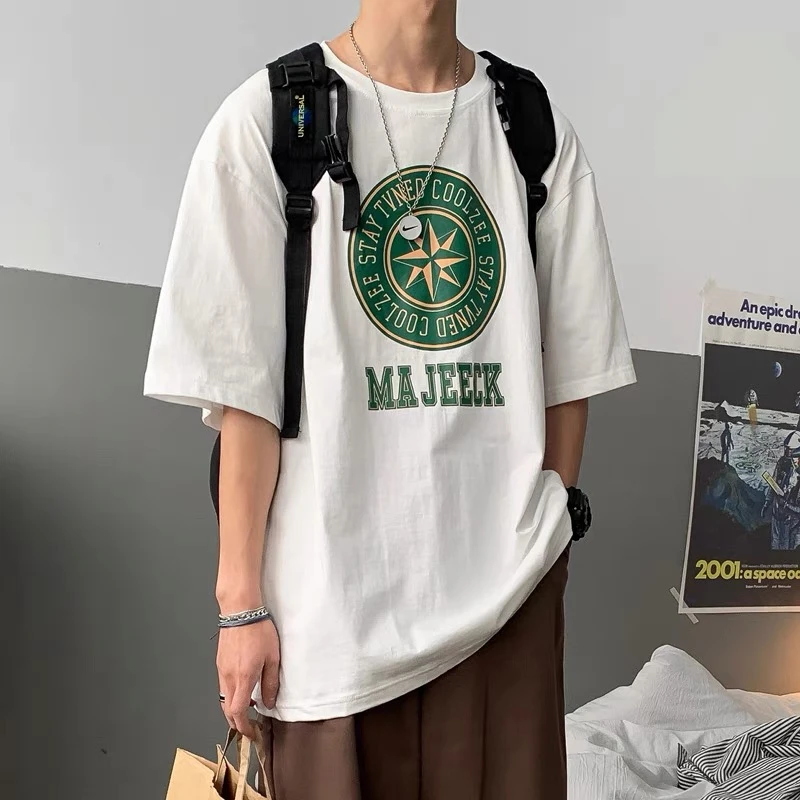 UNUF纯棉男士t恤短袖2025新款夏季潮流纯棉半袖打底衫潮牌男装