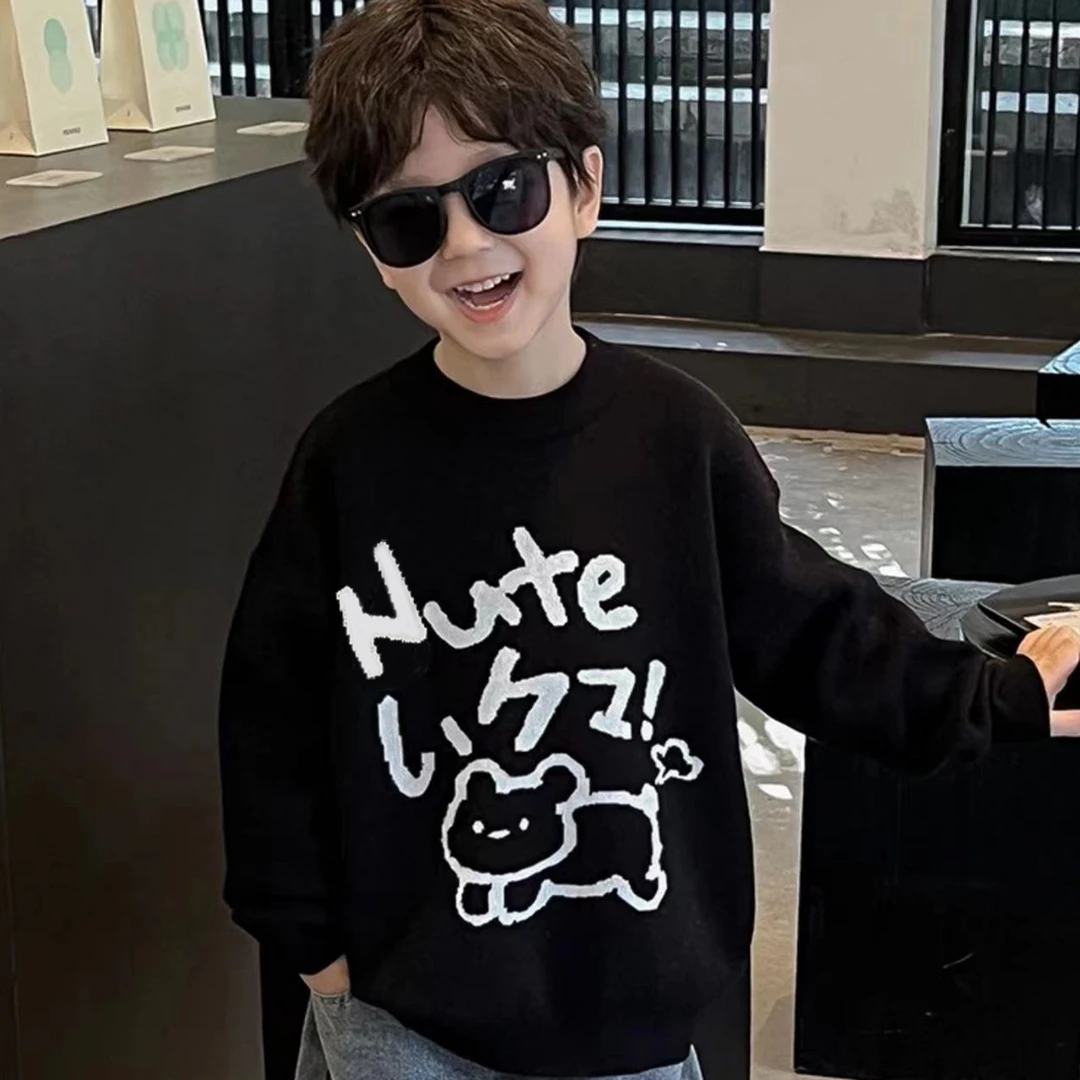 【针采羊】儿童毛衣秋冬加厚针织衫男童圆领时尚打底衫中大童针织衫