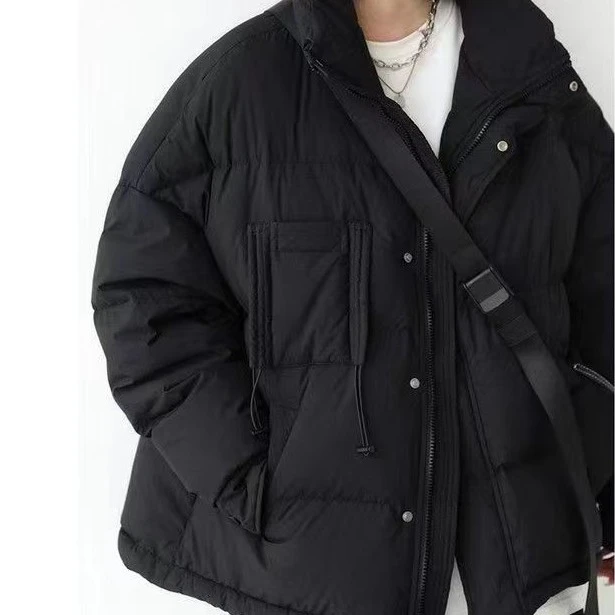 羽绒服女休闲立领宽松加厚羽绒面包服休闲百搭外套短款冬季时尚