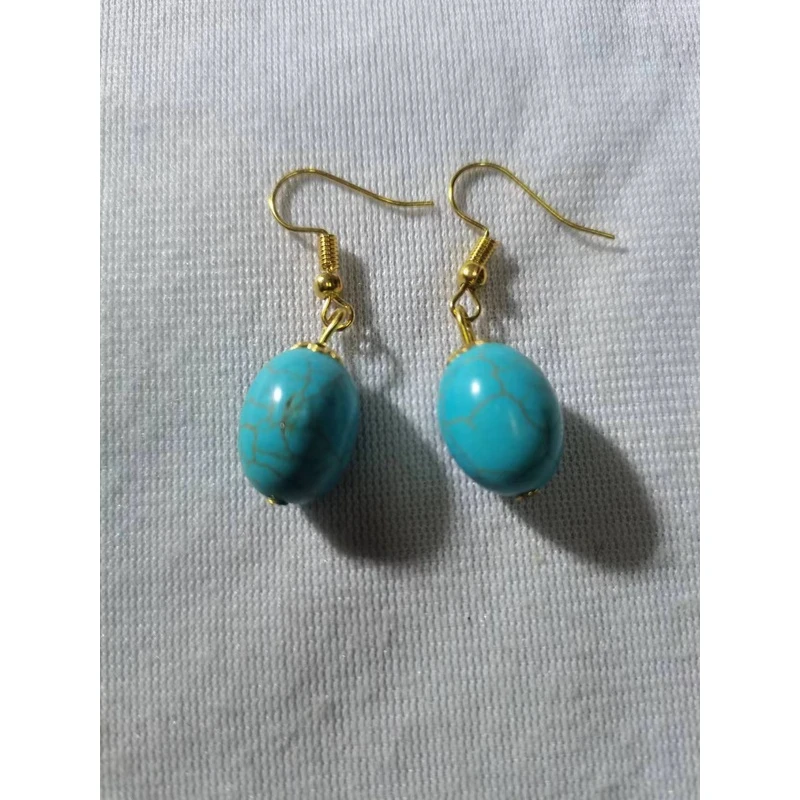 铜合金耳饰 S级典藏类文化传承松花松绿耳环优级珍宝馆蓝色简约