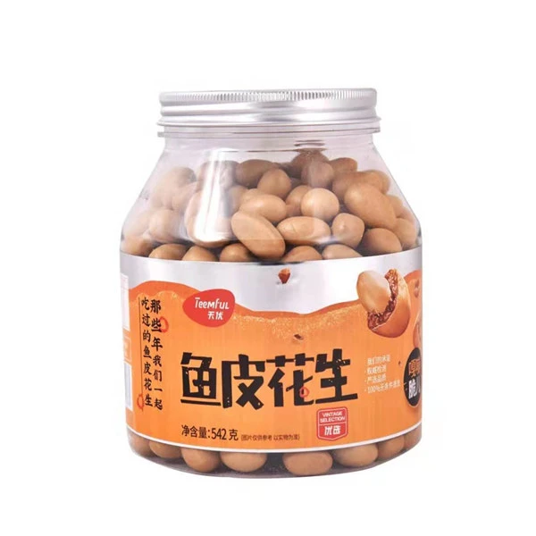 天优鱼皮花生（裹衣花生）（罐装）(542g)花生同城送