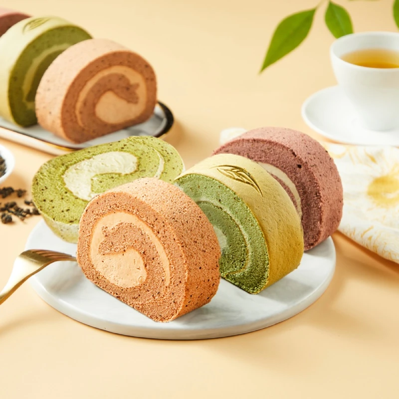 天口味茗茶瑞士卷（四拼）(280g)