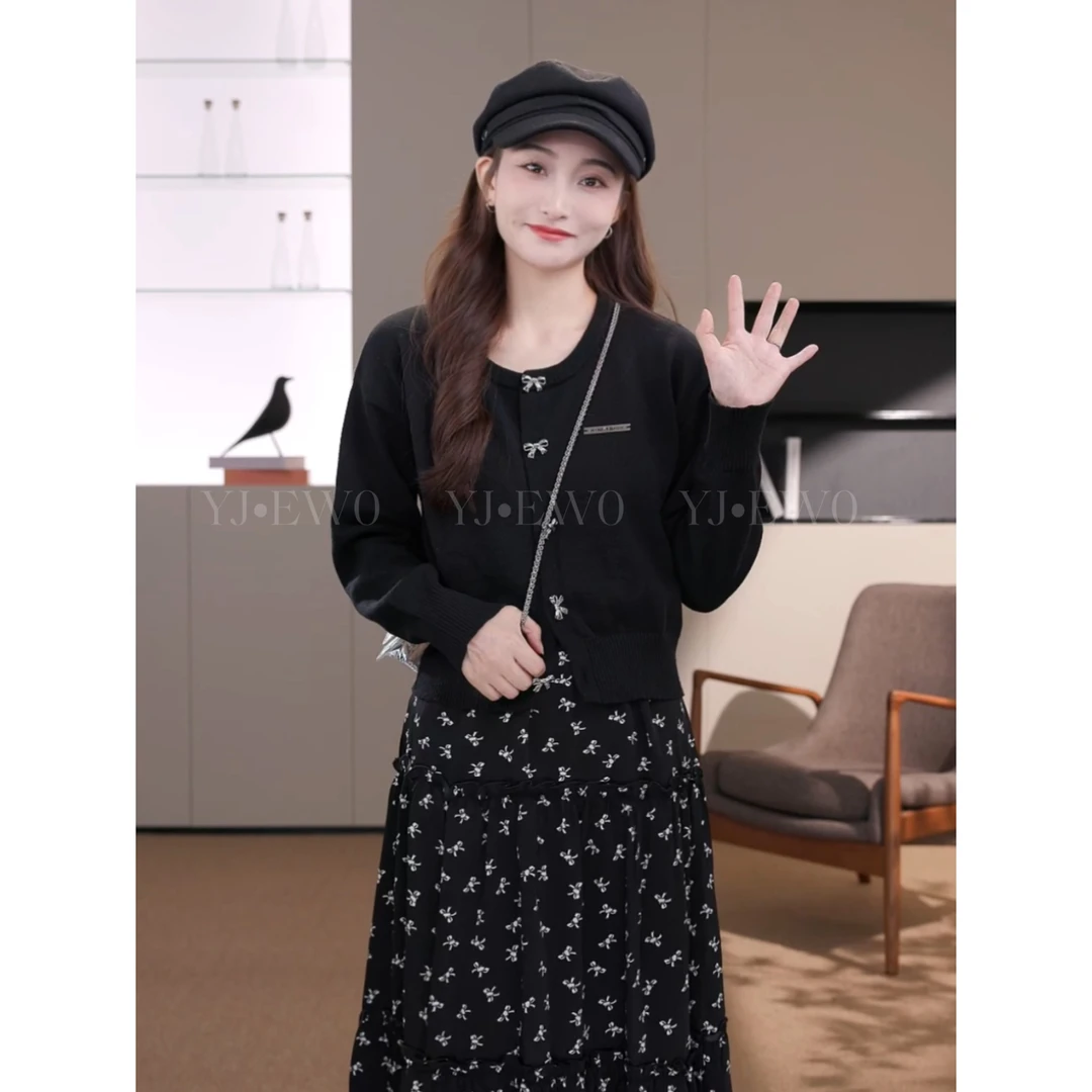 【小爽小个子】早秋新款百搭纯色极简长袖圆领韩版毛衣-YJ8889