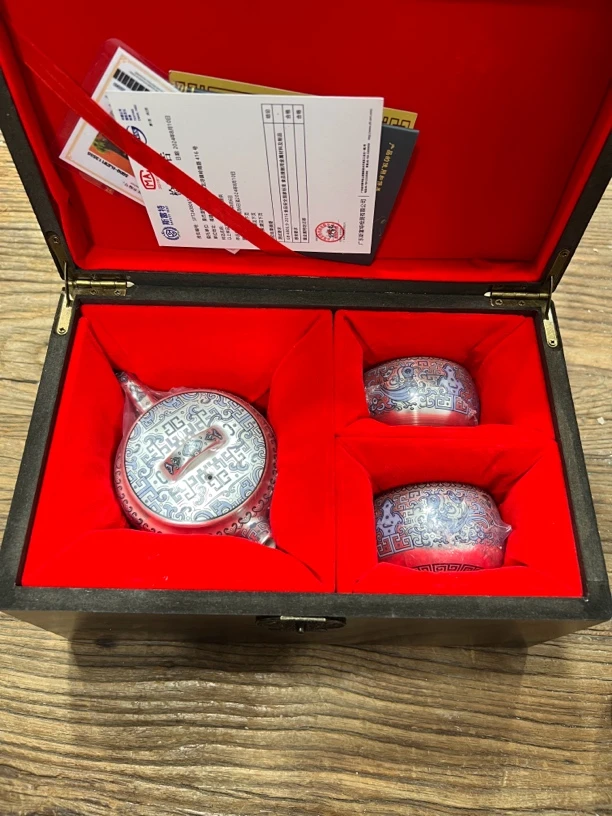 【闪购商品】天命玄鸟鎏银茶具