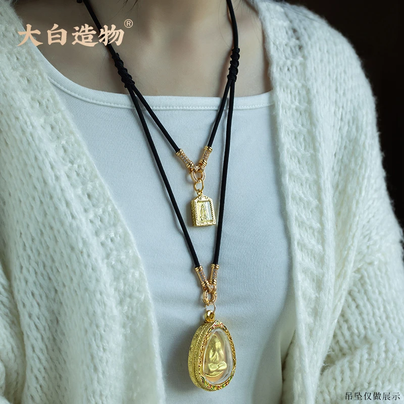 非金属布艺吊坠 原版快拆多功能扣唐卡单挂多挂可唐卡专用链子