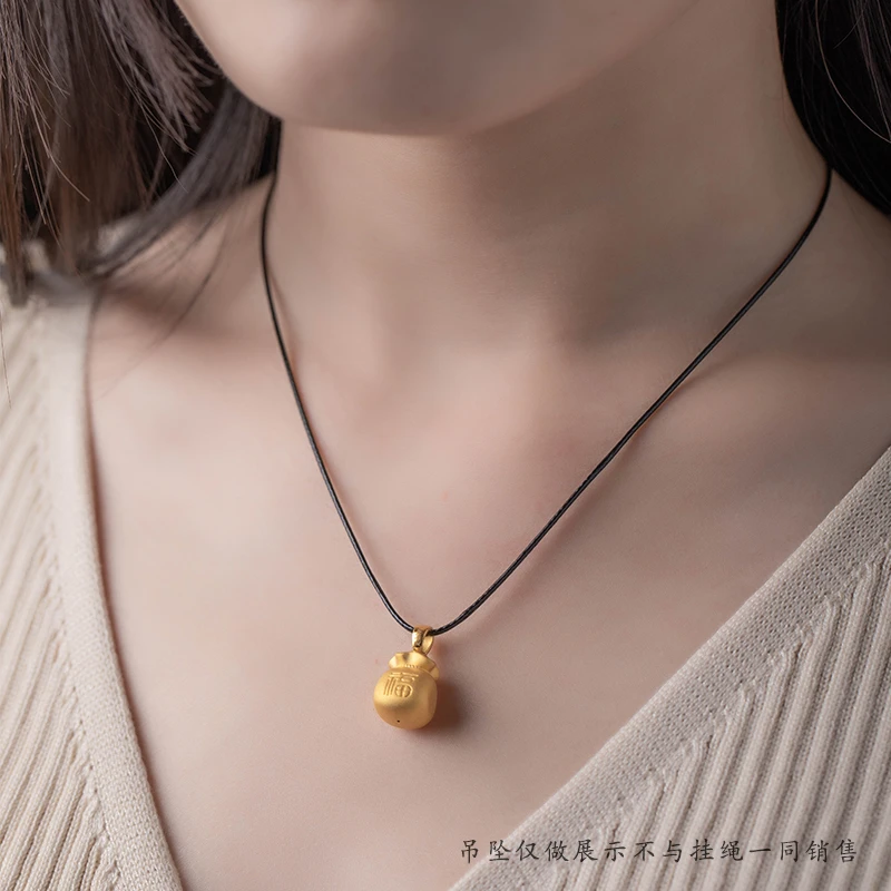 1毫米粗细款小吊绳横穿卡扣小玉佛黑色皮绳项链编织吊坠挂绳