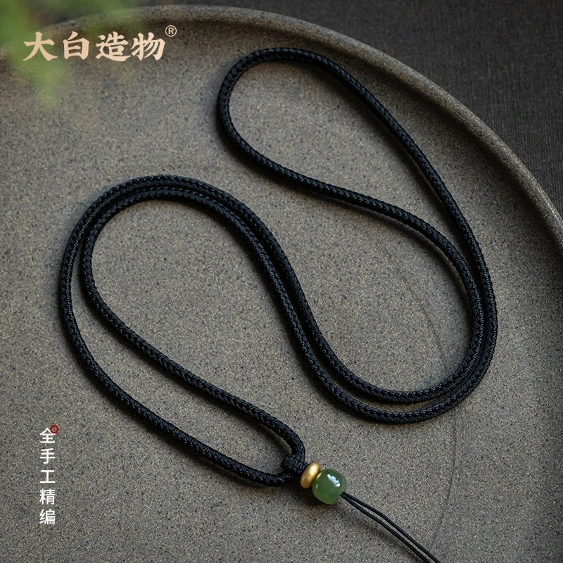 手工玉佩编绳玉牌女款佛公貔貅男士大号吊坠佛公玉坠吊坠挂绳