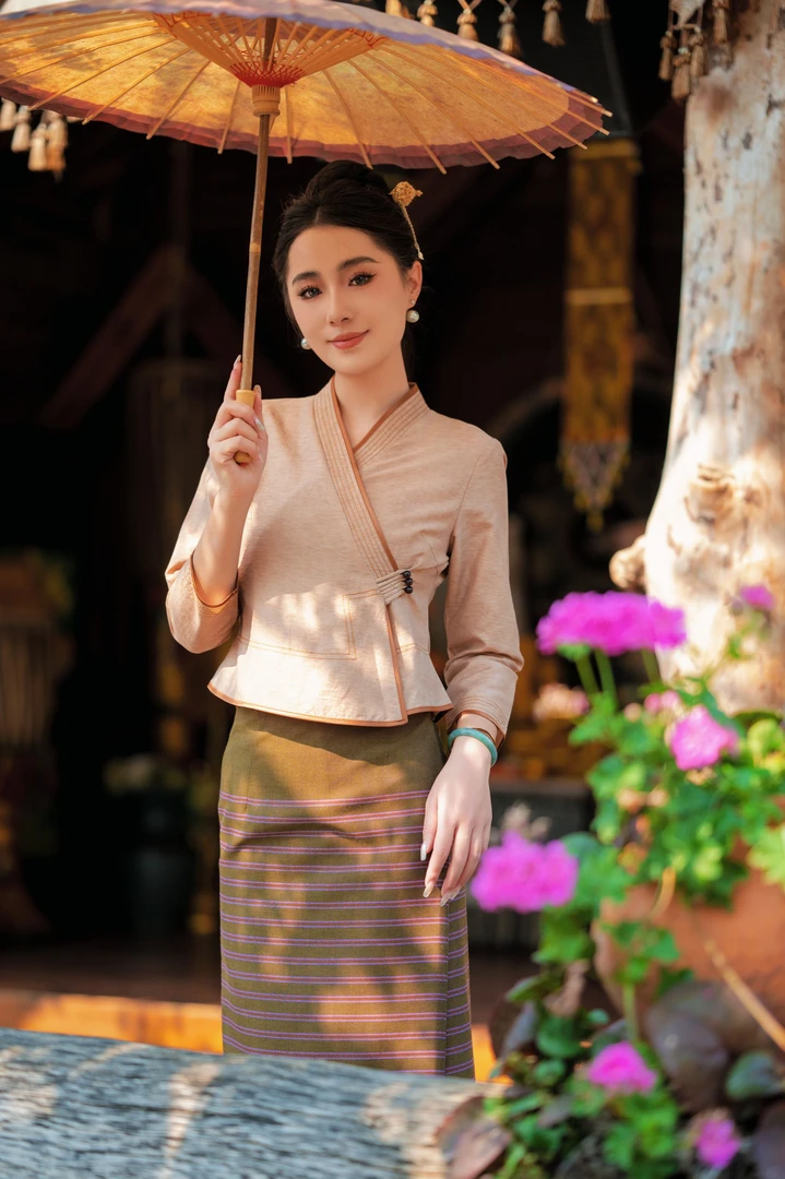 玉家人【曼澜】套装民族服装简单大气女装傣装复古百搭套装