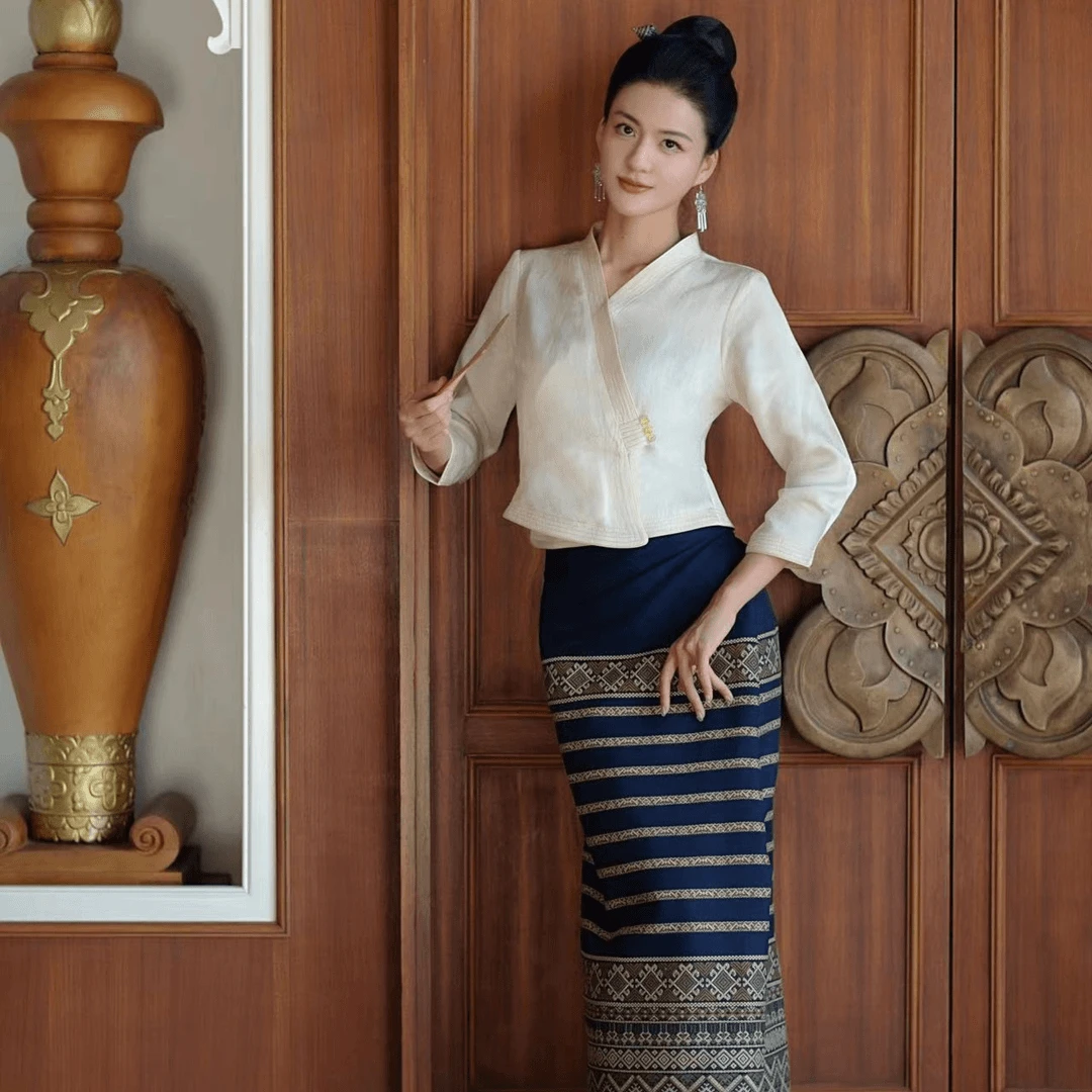 新年款玉家人【曼景勐】套装民族服装简单大气女装傣装复古百搭套装