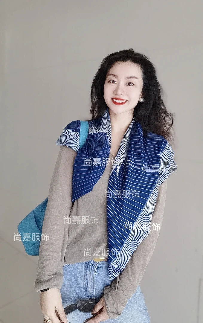 【奔腾蓝调】亲肤柔软百搭质感长巾