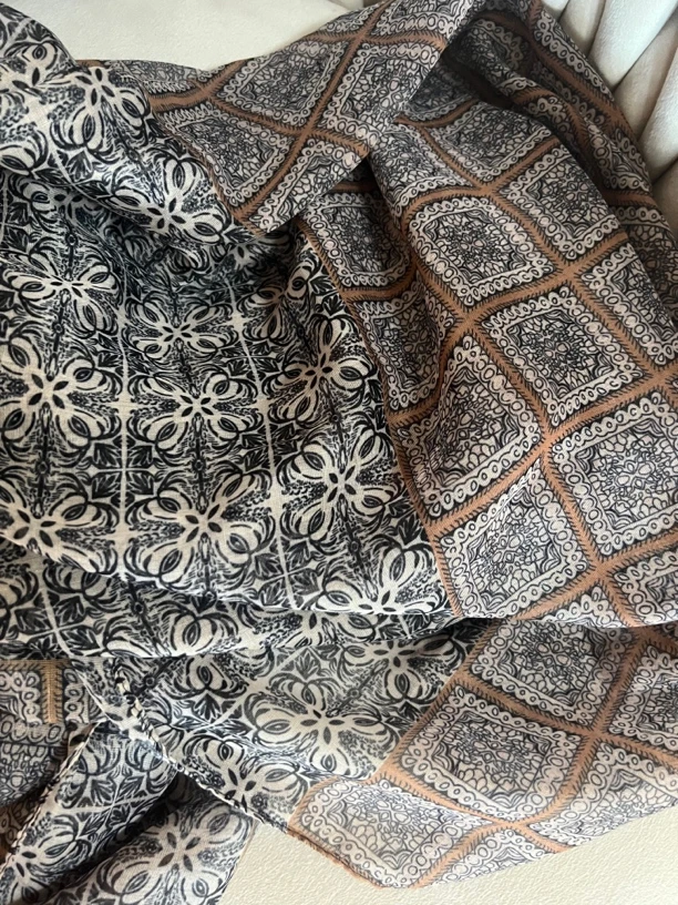 【薄薄薄素色拼接长巾】柔软亲肤不参加活动！！摩登长巾围巾