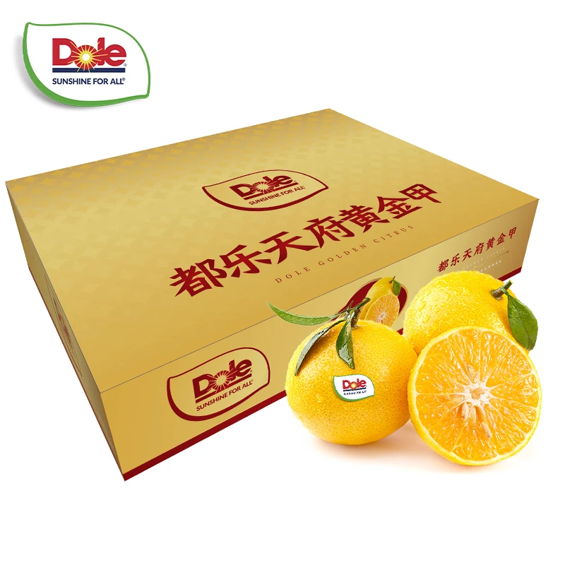【都乐Dole】天府黄金甲春橘5斤简装/6斤礼盒装 约6-12个 酸甜多汁