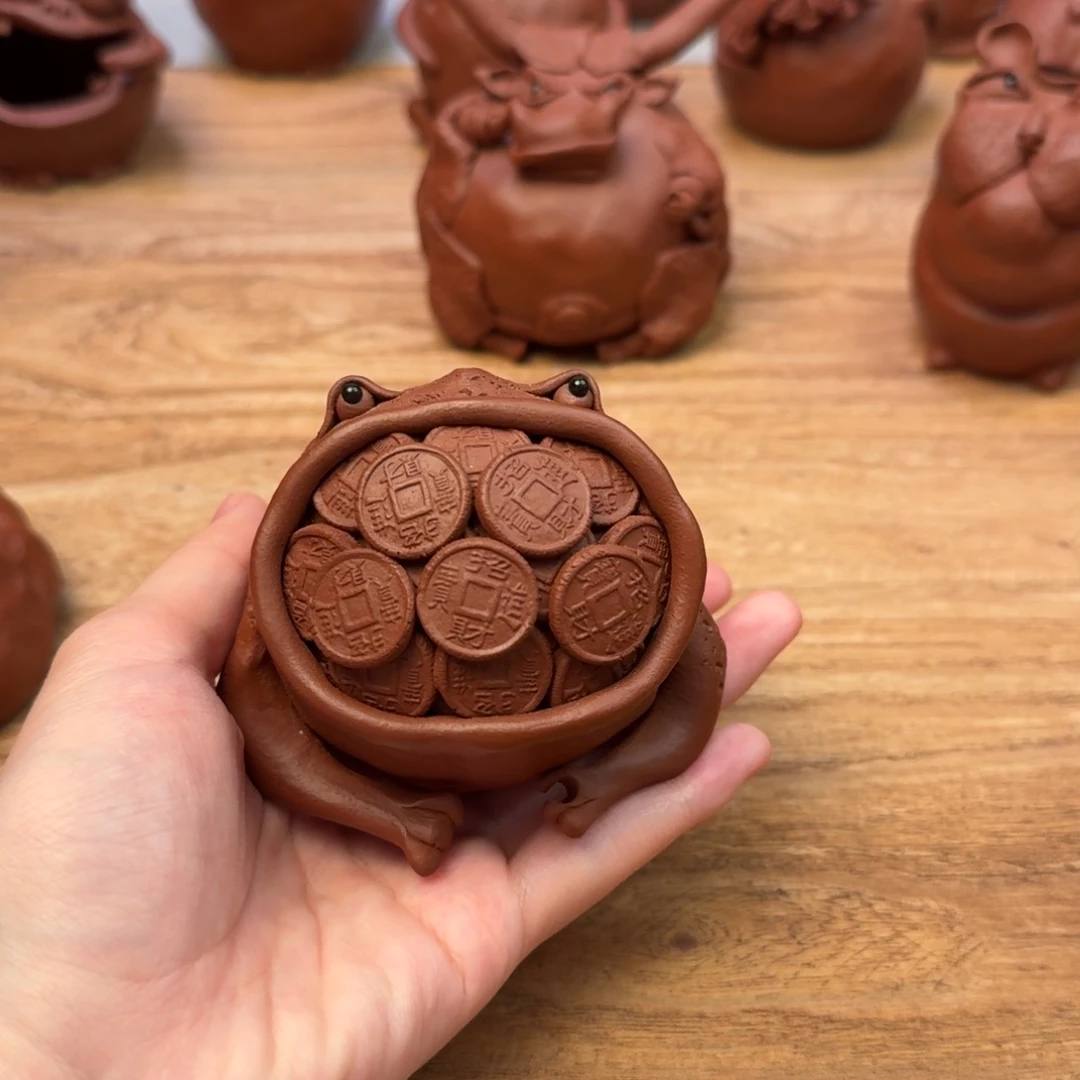 紫砂茶宠宝****爷大嘴钱币蟾