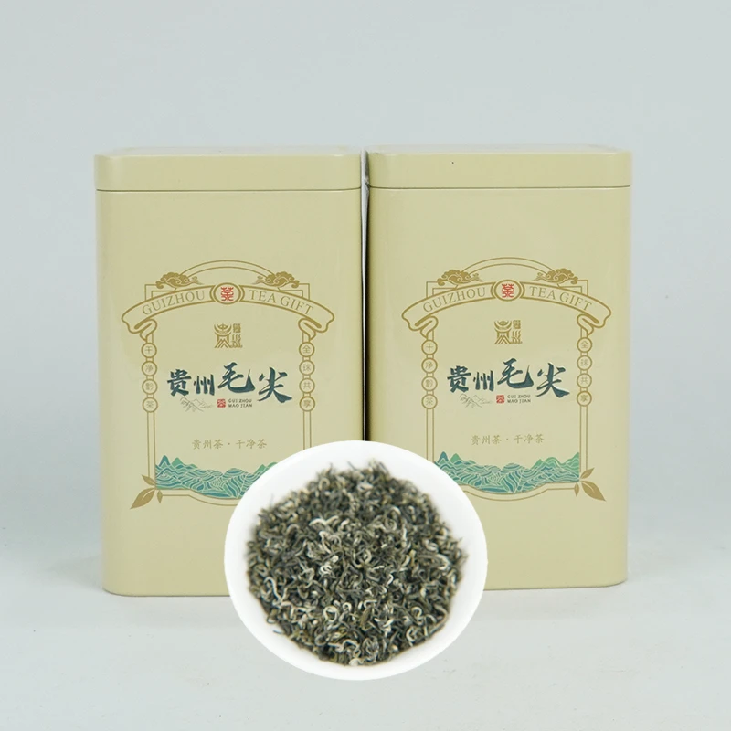 2025年新茶贵州明前毛尖浓香型炒青绿茶250克铁罐装茶叶