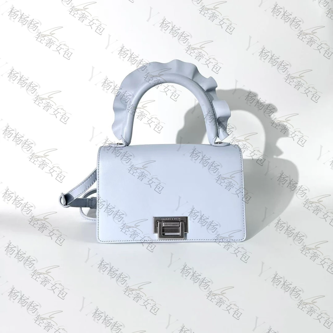 50160107浅蓝色S女士单肩手提包-杨灬(样品微瑕)