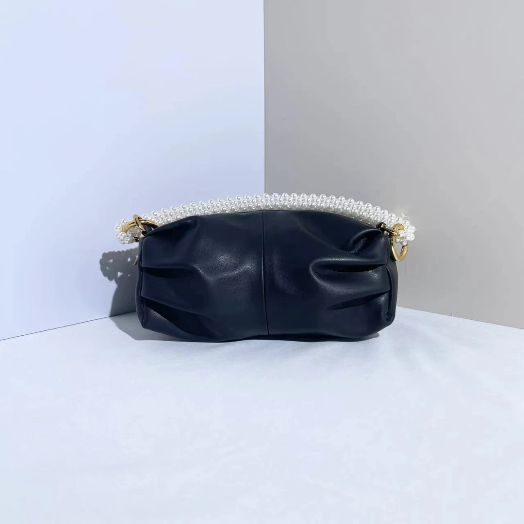 CHARLES&KEITH 20781781黑色S女士珍珠手柄链条单肩斜挎包-杨灬