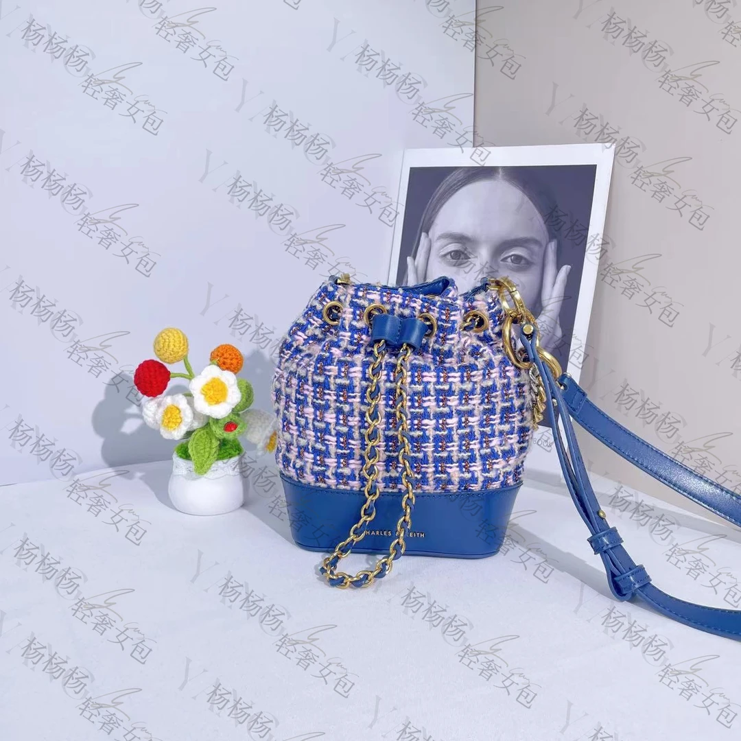 （无吊牌）10781873-1深蓝色M女士单肩斜挎水桶包-杨灬