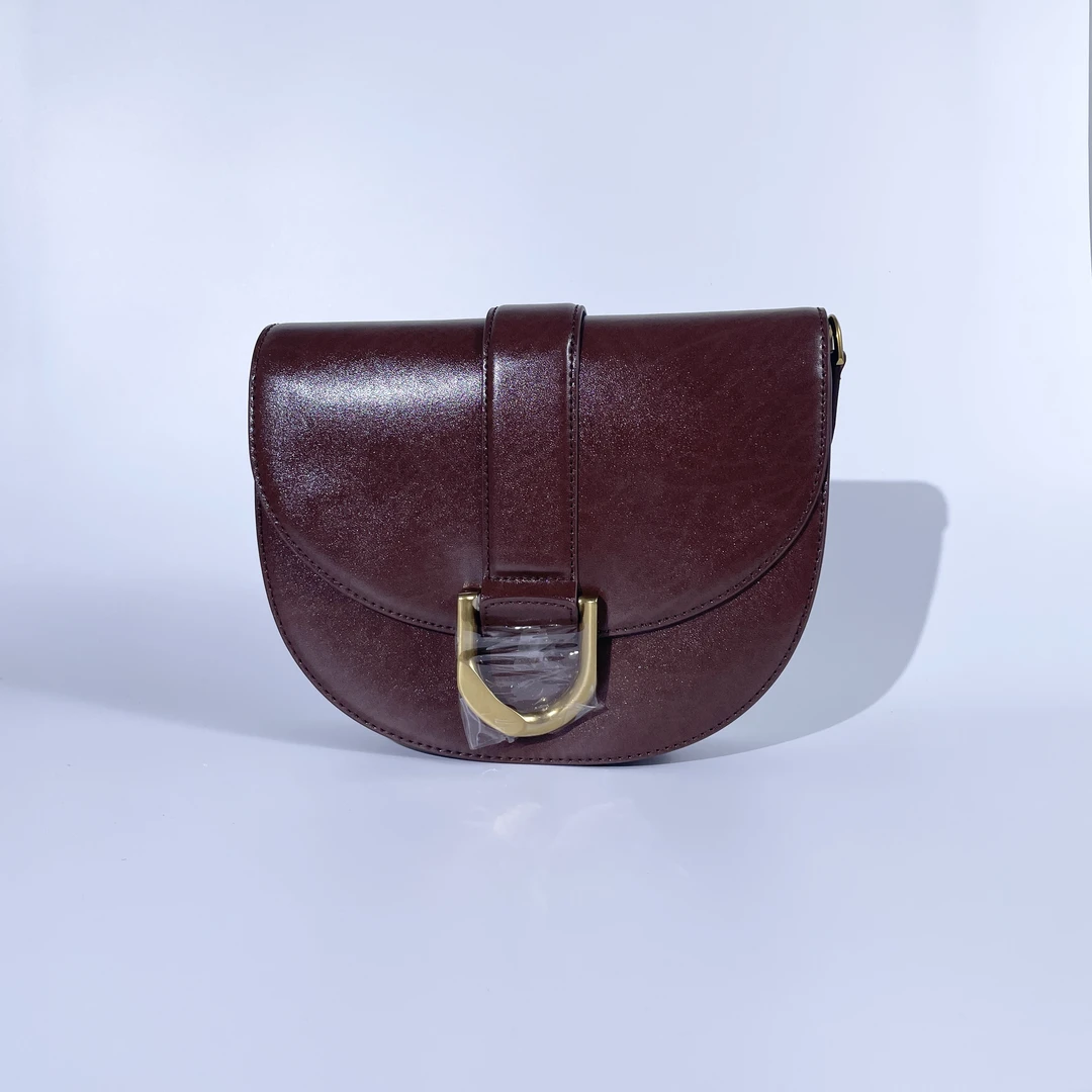 80781616深棕色M女士单肩斜挎包-杨灬