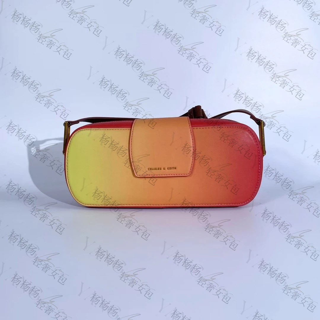 20270918浅橘红色M女士单肩斜挎包-杨灬