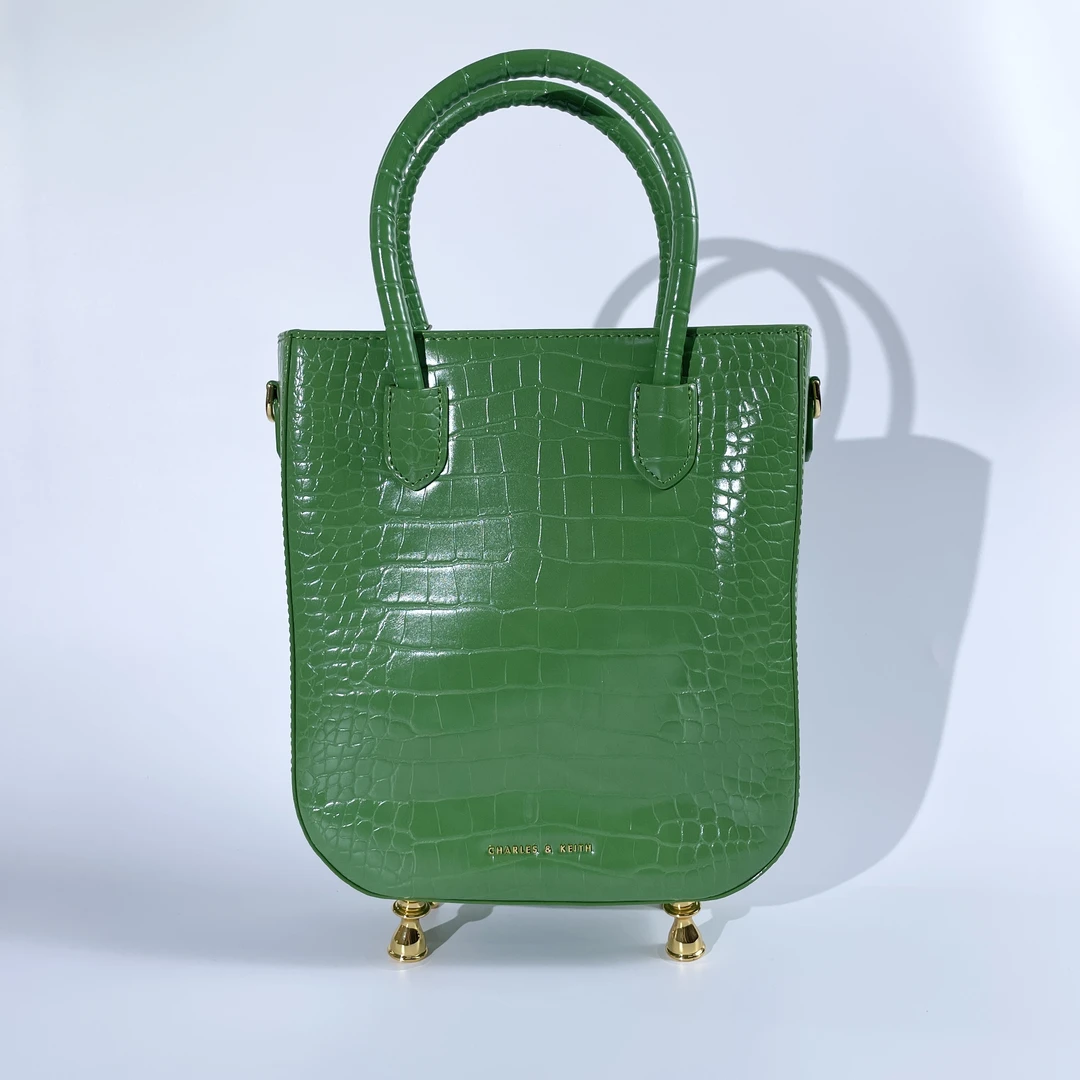 CHARLES&KEITH 30701245绿色M时尚手提女包-杨灬