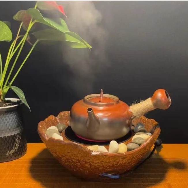 围炉煮茶三用围炉套装潮汕功夫茶砂铫纯手工炭炉复古茶具套装茶炉