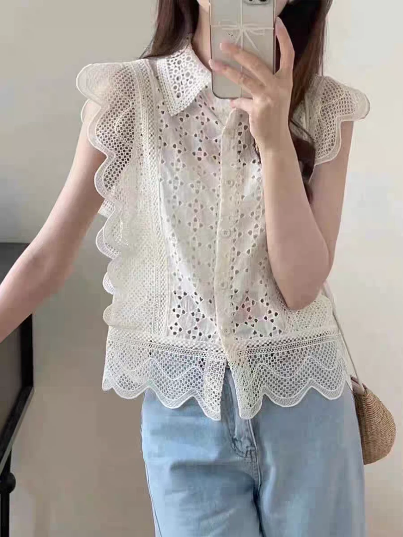 【9号】蒙禾轻奢气质女装碎花上衣