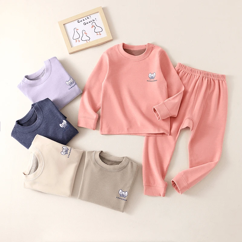 石墨烯中大童儿童男女童保暖秋衣秋裤套装