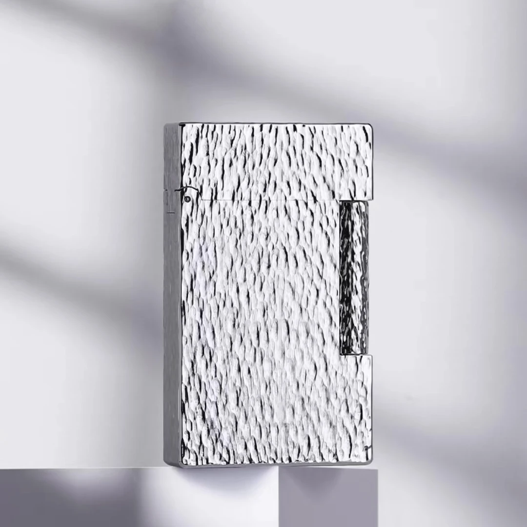 Karbotal卡博特 银色陨石坑 侧滑朗声打火机Q