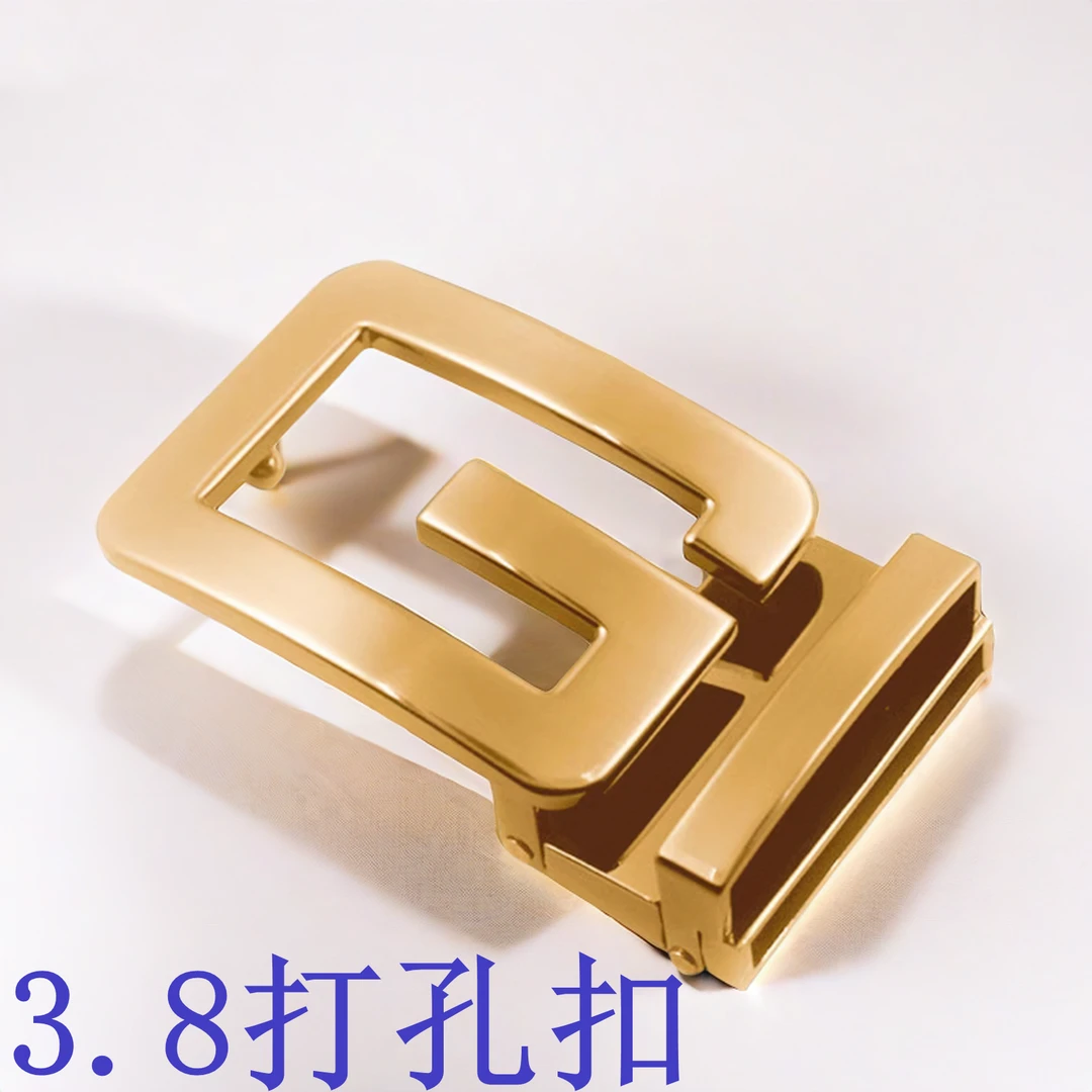 男士平滑皮带扣皮带打眼腰带头板扣头3.8CM合金耐磨尾夹皮带扣头