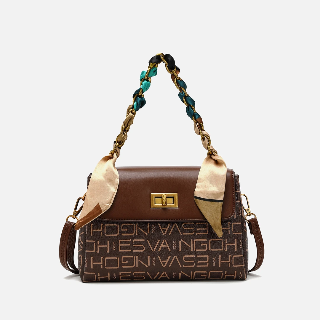 EsVangoh/意梵高  2024新款轻奢潮流韩版印花斜跨包手提包