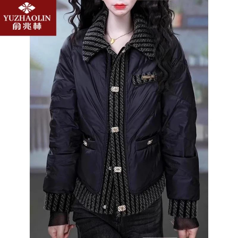 2024冬季新款时尚轻奢羽绒服女冬季气质显瘦百搭修身保暖鸭绒外套