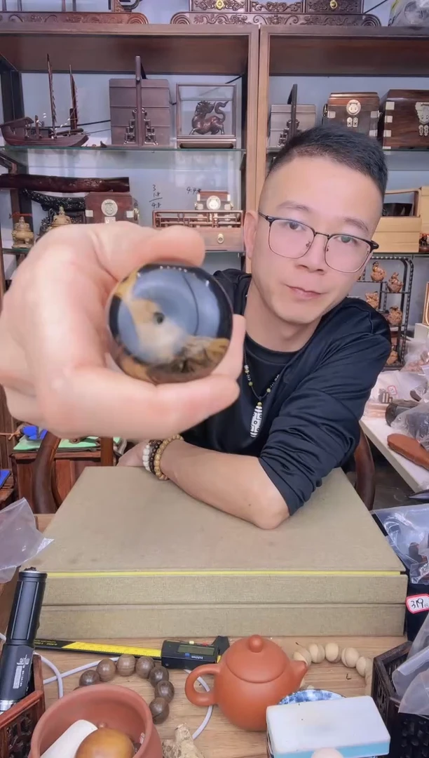 【闪购商品】乌木类书架458 小六平安扣23.1克