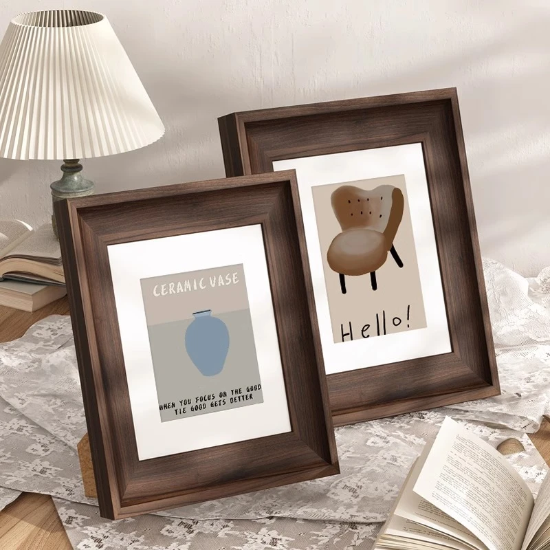 6寸相框复古相框摆台挂墙洗照片七寸8 12小画框桌面摆件北欧风ins