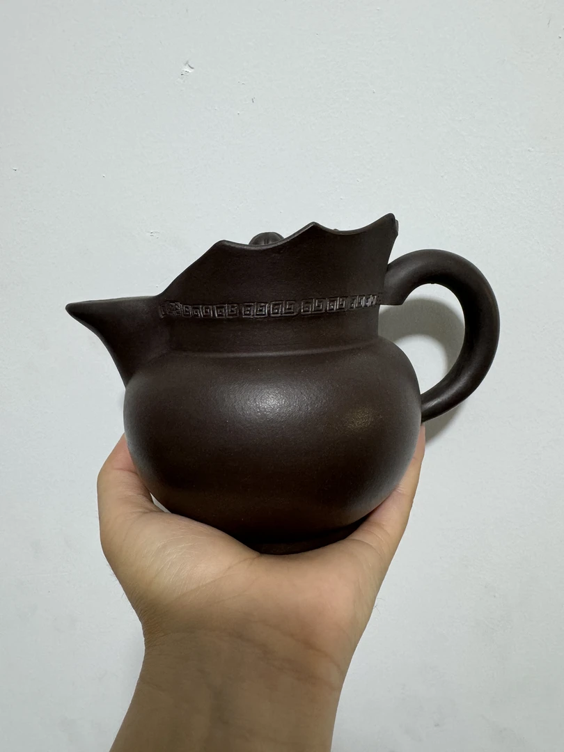 宜兴紫砂原矿龙山四号井深井底槽清僧帽全手工紫砂壶茶壶