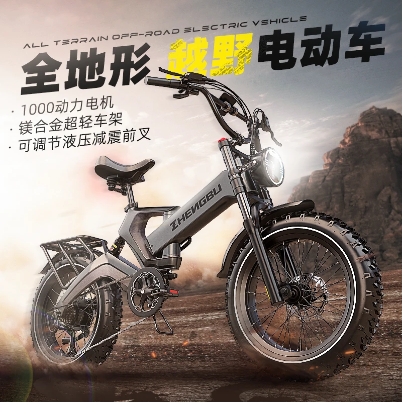 ZB/正步电动自行车越野油压减震前叉大容量锂电池全地形镁合金
