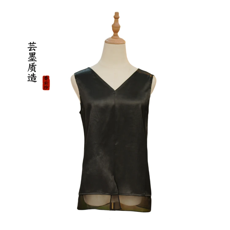 【芸墨质造】-吊带系列 新款纯色简约女士中式吊带 百搭通勤显瘦款