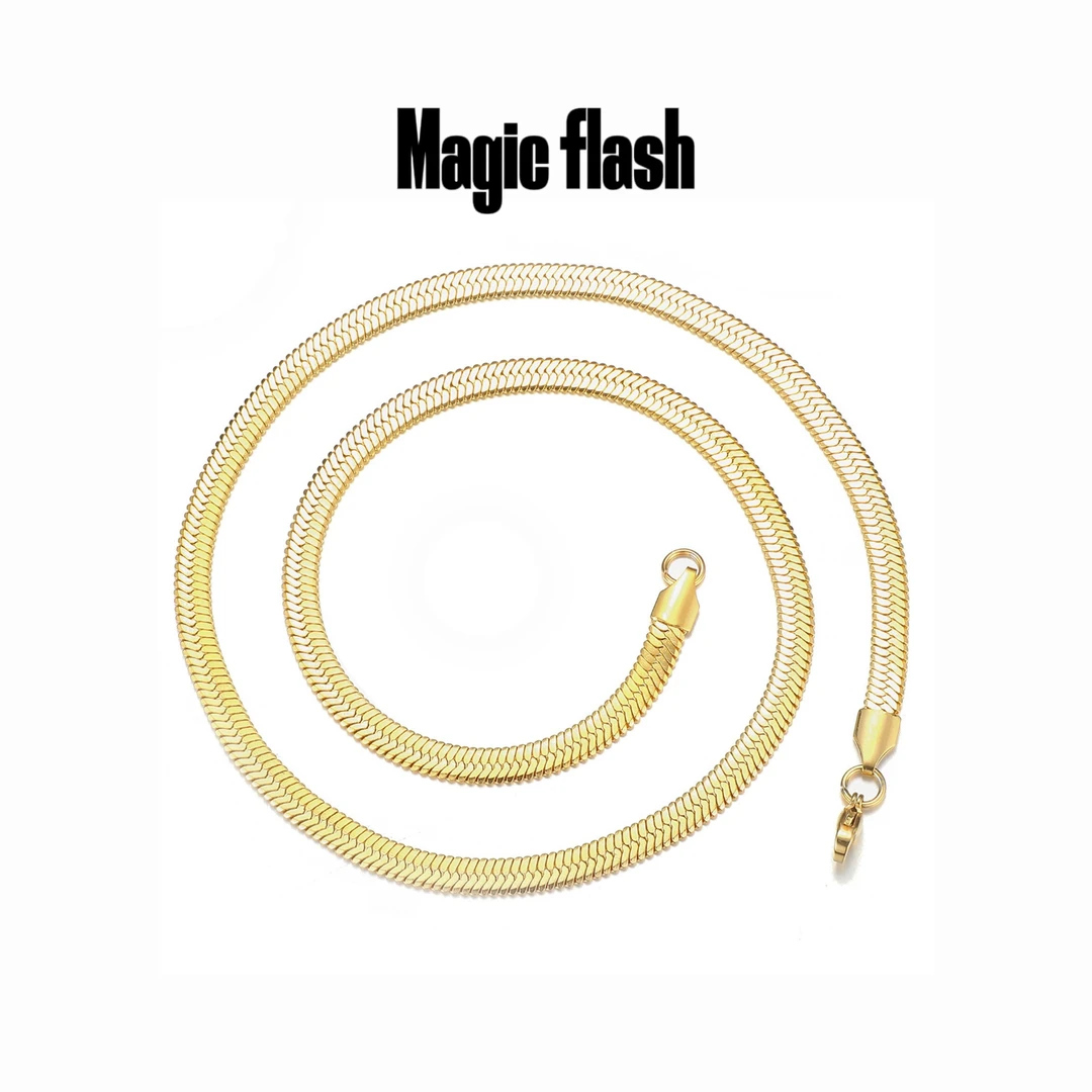 钛钢项链 magicflash魔闪蛇骨链项链男女高级感刀片欧美小众项链