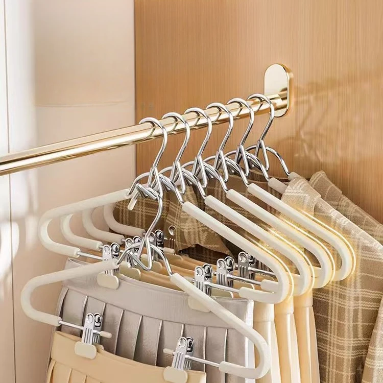 荞芬创意连体海绵套装挂衣架可叠加无痕防滑马面裙多功能收纳夹子