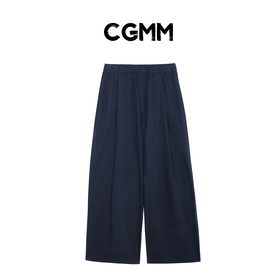 CGMM/橱柜密码夏季新款时尚气质百搭抽绳垂感直筒休闲裤DSOMB137