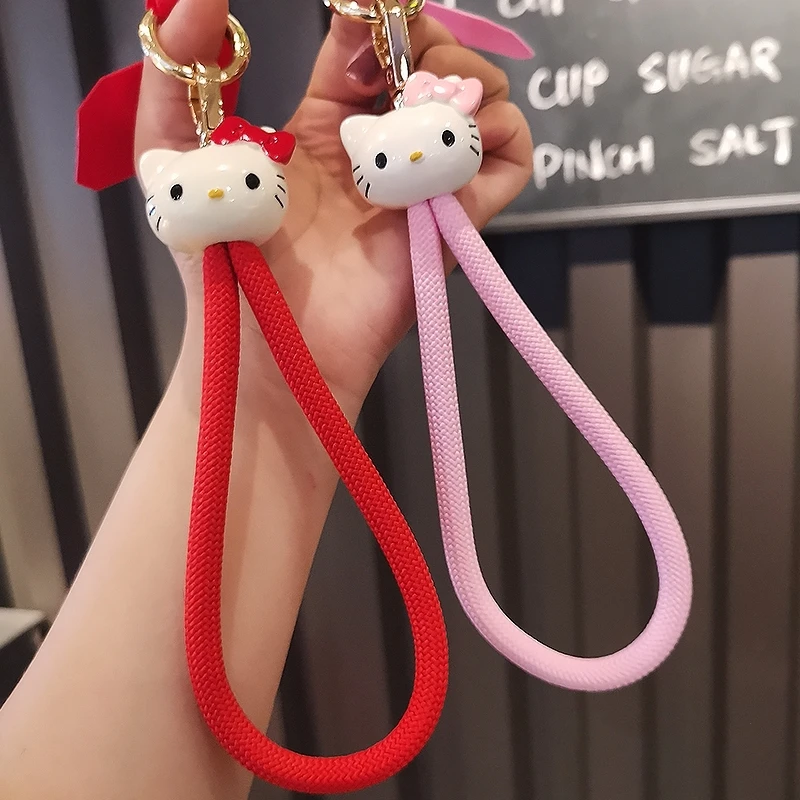 可爱卡通猫咪手机挂绳女款ins小香风手腕绳手提手机挂件挂饰手绳