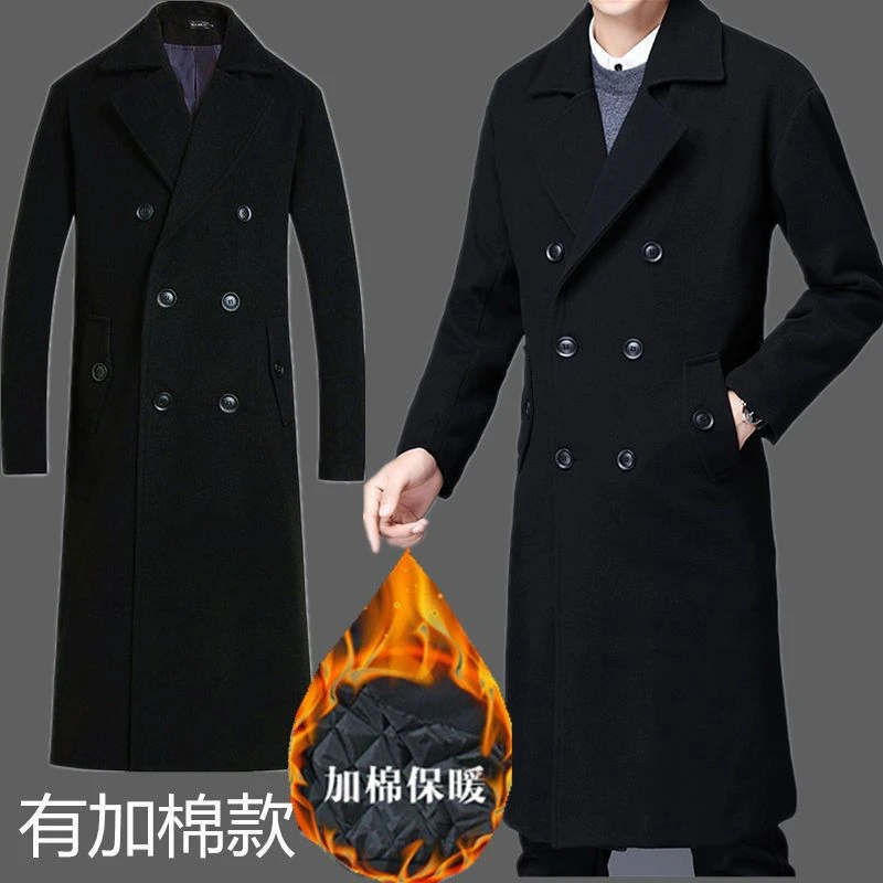 大衣少帅男士中长款风衣秋冬款毛呢大衣男士春秋外套新款2025年潮