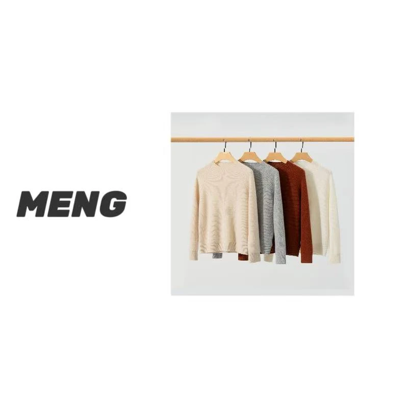 【元宝针】纯山羊绒简约百搭半高领元宝针打底衫