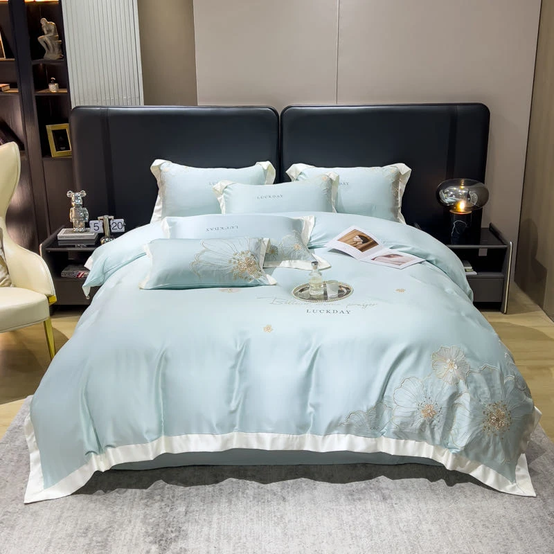 【雪姐专属，正品补贴】轻奢 天丝刺绣四件套 莫奈花园